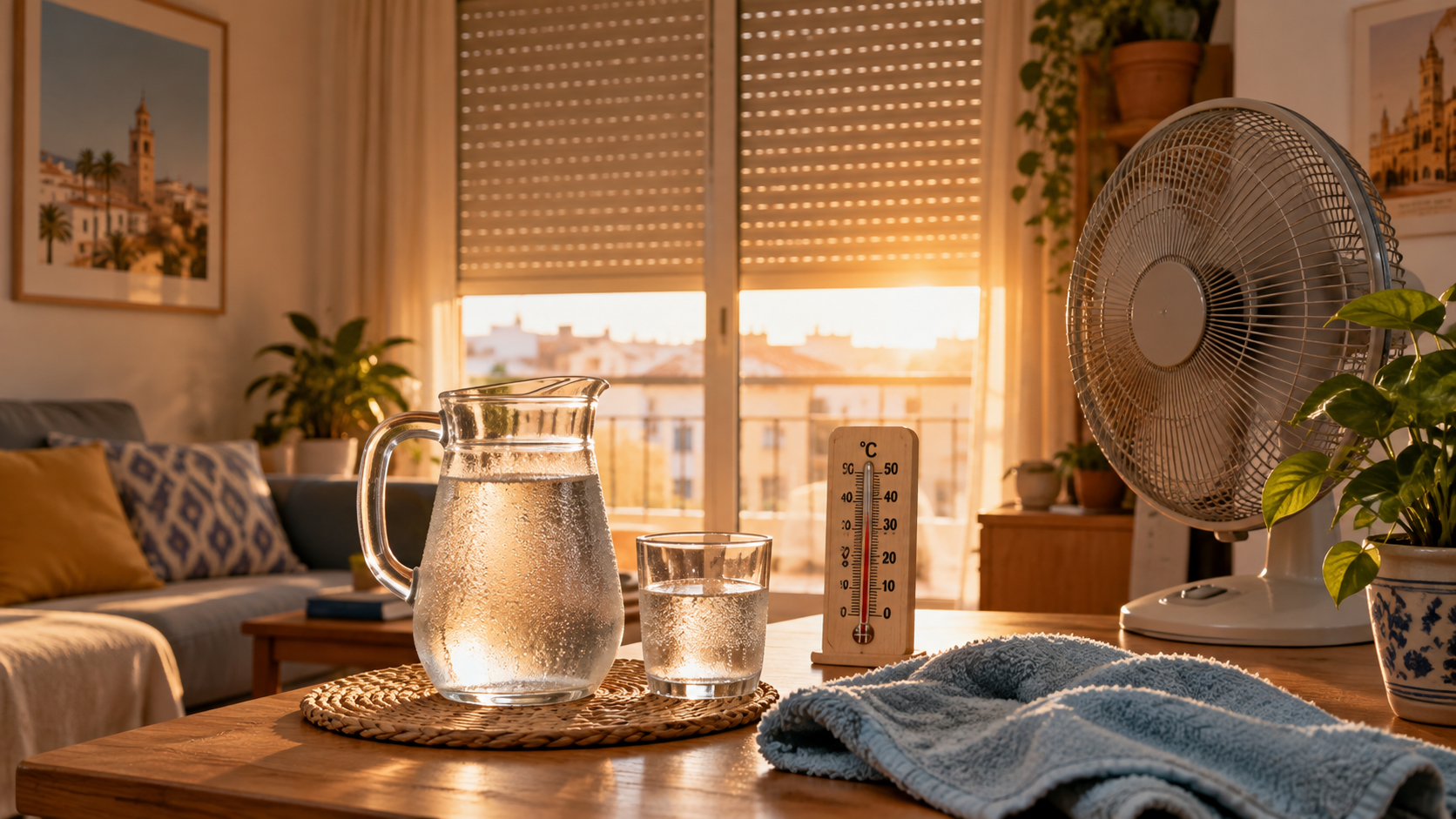 Preparación doméstica para el calor del verano. Imagen ilustrativa.